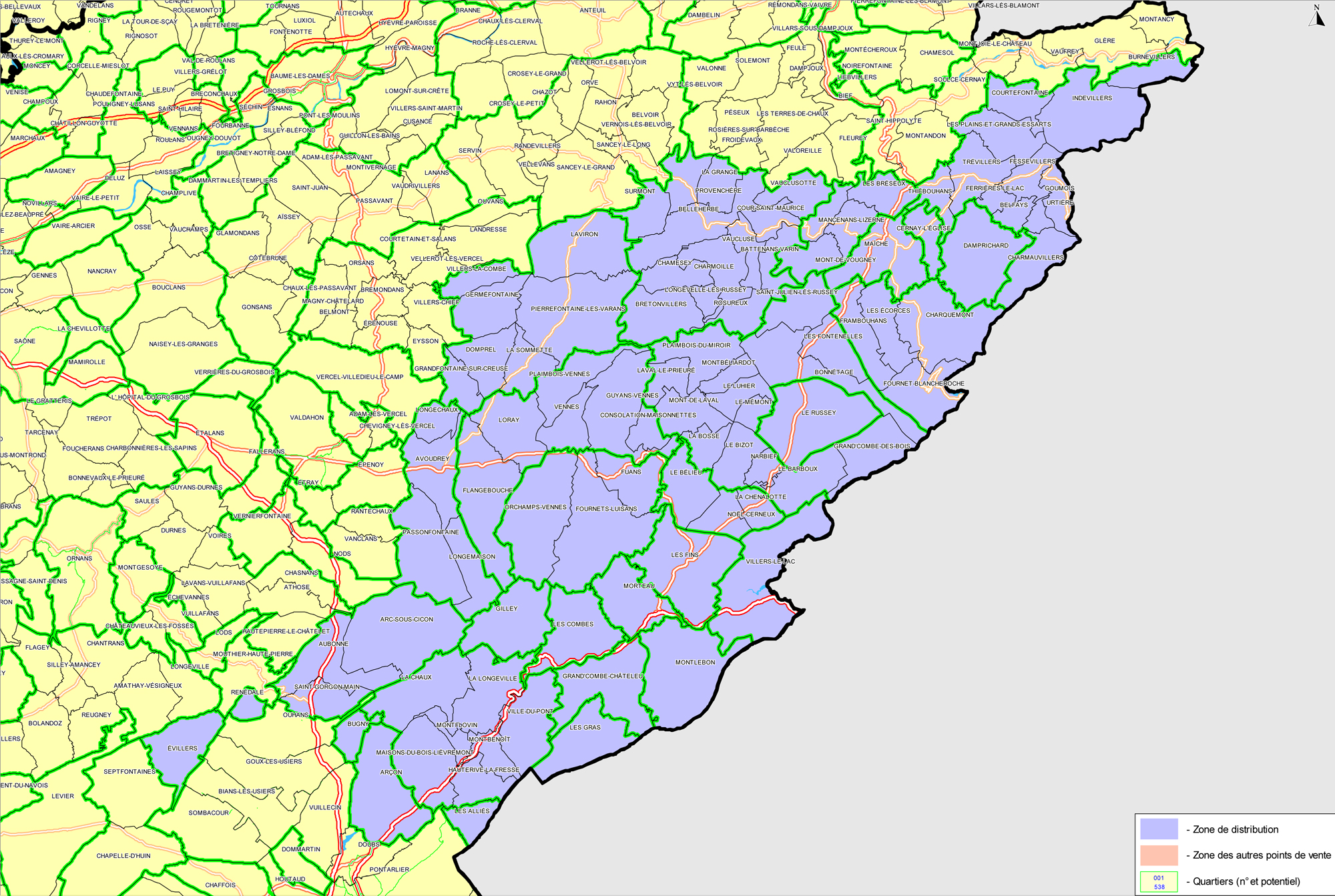 Zone de diffusion